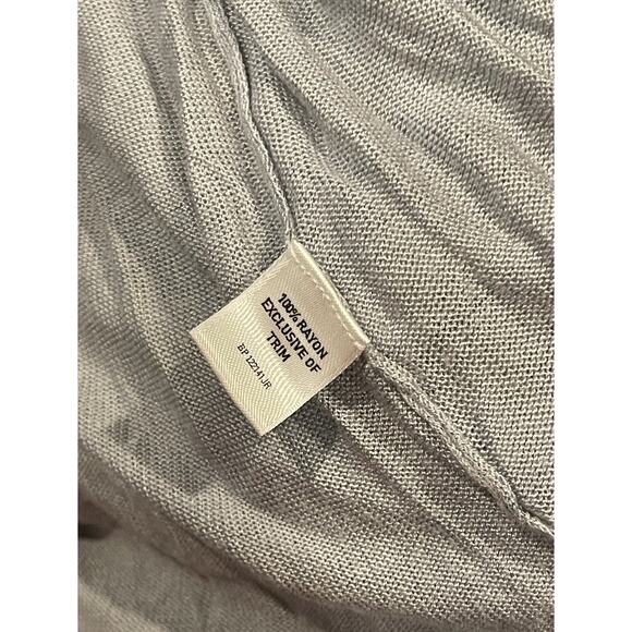 NWOT Frenchi Anthropologie Light Blue Grey Lace Knit Sweater Tie‎ Neck - Picture 4 of 6